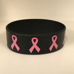 Breast Cancer Awareness Silicone Stretch Bracelet